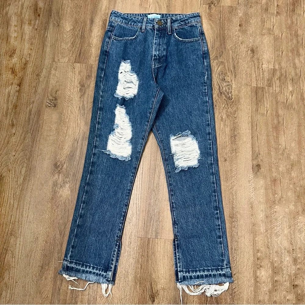 Show Me Your Mumu Brooklyn High Waist Jeans‎ Sapphire Wash Denim